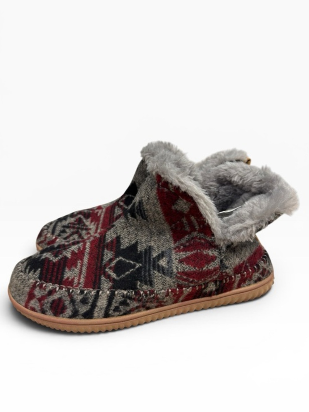 NWT Dearfoams Brixen Energy Return Bootie Slippers Mens US M 9-10 Aztec Print